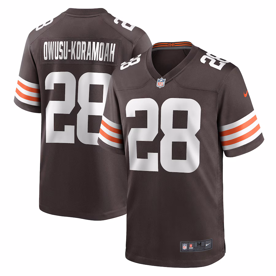 Men's Cleveland Browns Jeremiah Owusu-Koramoah Nike Brown Game Player Jersey - Jersey