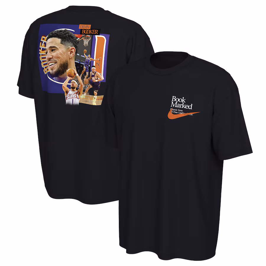 Unisex Phoenix Suns Devin Booker Nike Black All-Time Scoring Leader T-Shirt - Jersey