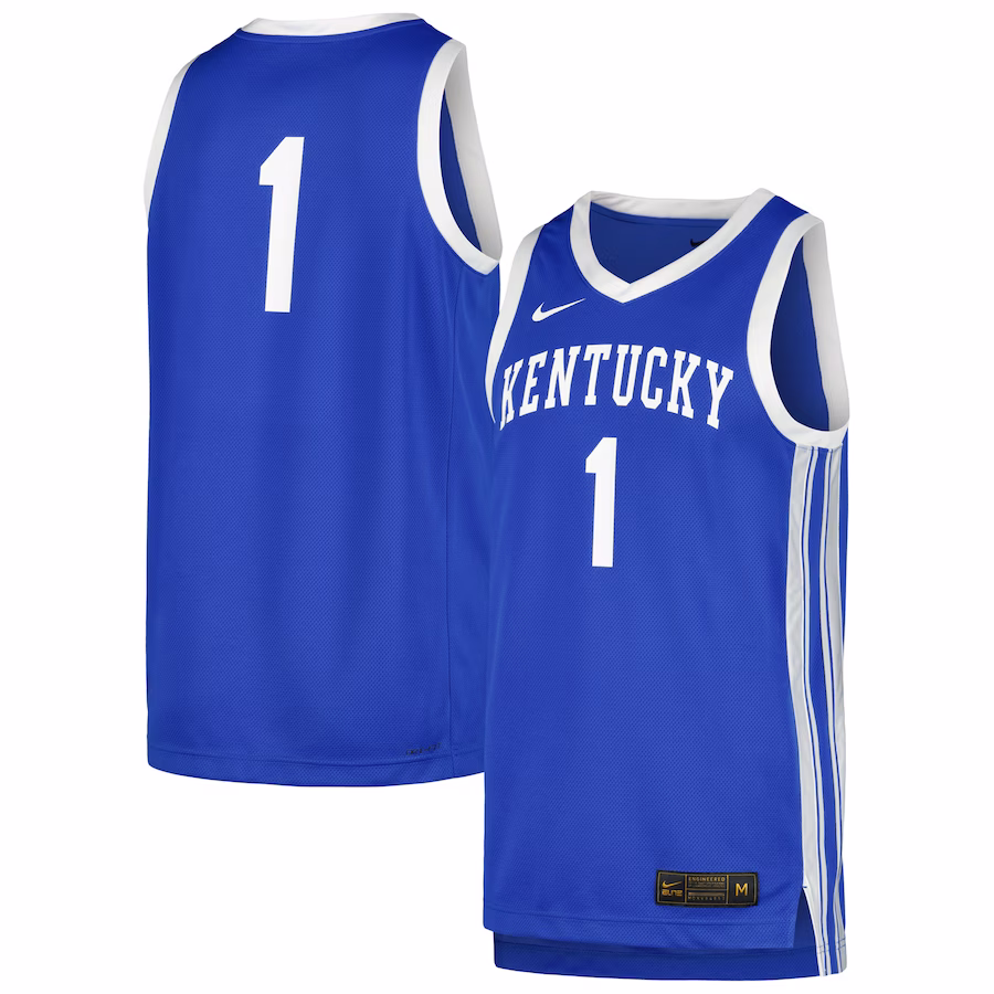 #1 Kentucky Wildcats Nike Replica Jersey - Royal - Jersey