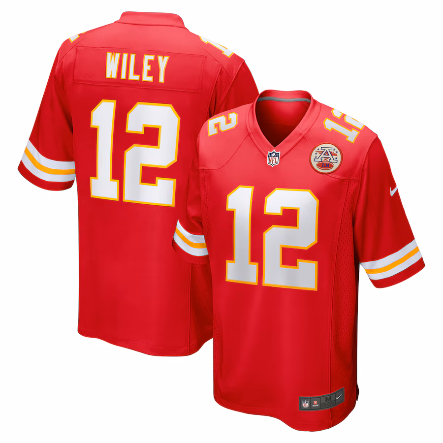 Men's Kansas City Chiefs Jared Wiley Nike Red Game Jersey - Jersey