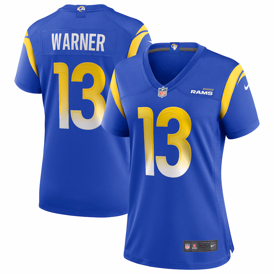 Women's Los Angeles Rams Kurt Warner Nike Royal Game Retired Player Jersey - Jersey