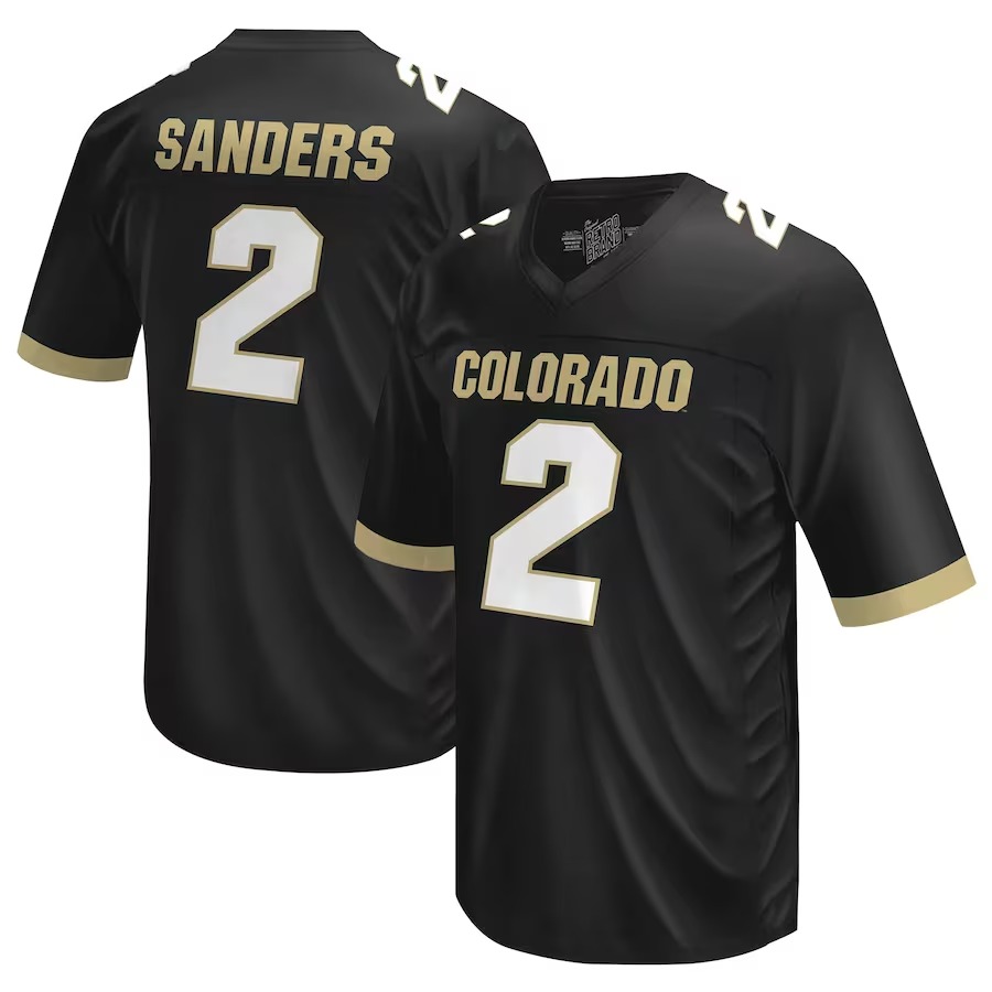 Shedeur Sanders Colorado Buffaloes Original Retro Brand  NIL Football Player Jersey – Black - Jersey