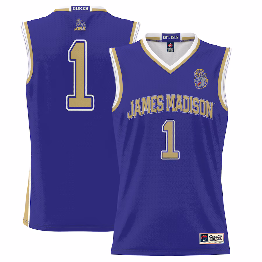 #1  James Madison Dukes GameDay Greats  Lightweight Basketball Jersey - Purple - Jersey