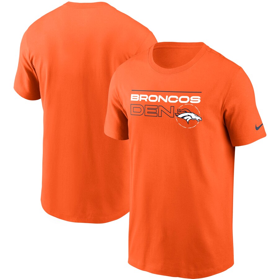 Men's Denver Broncos Nike Orange Broadcast Essential T-Shirt - Jersey