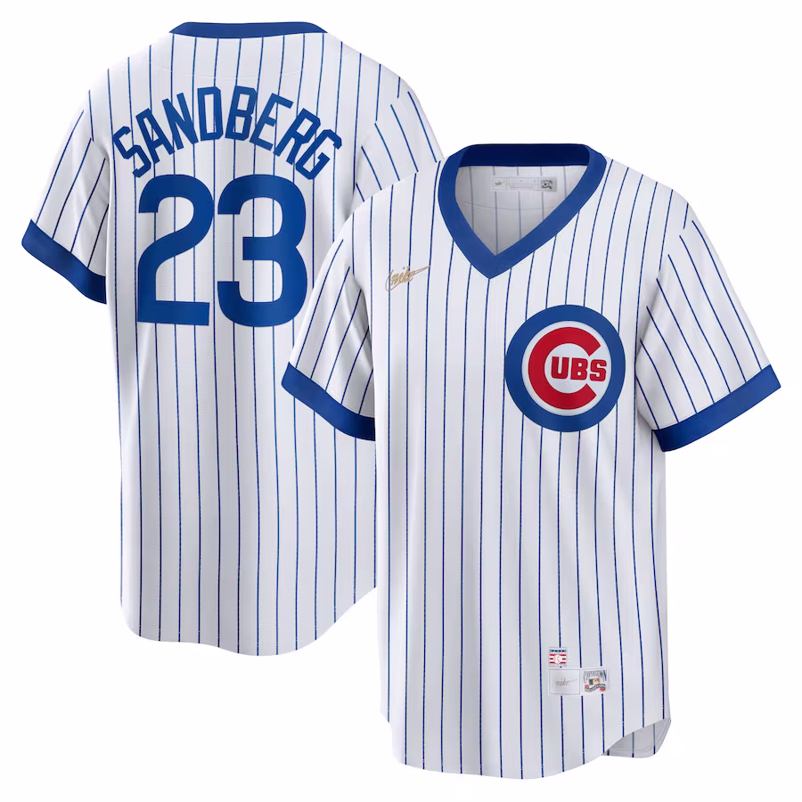Men's Chicago Cubs Ryne Sandberg Nike White Home Cooperstown Collection Player Jersey - Jersey