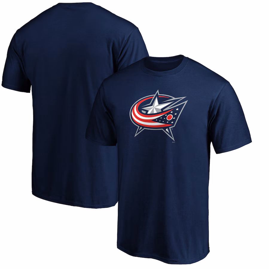 Men's Columbus Blue Jackets Navy Primary Logo T-Shirt - Jersey