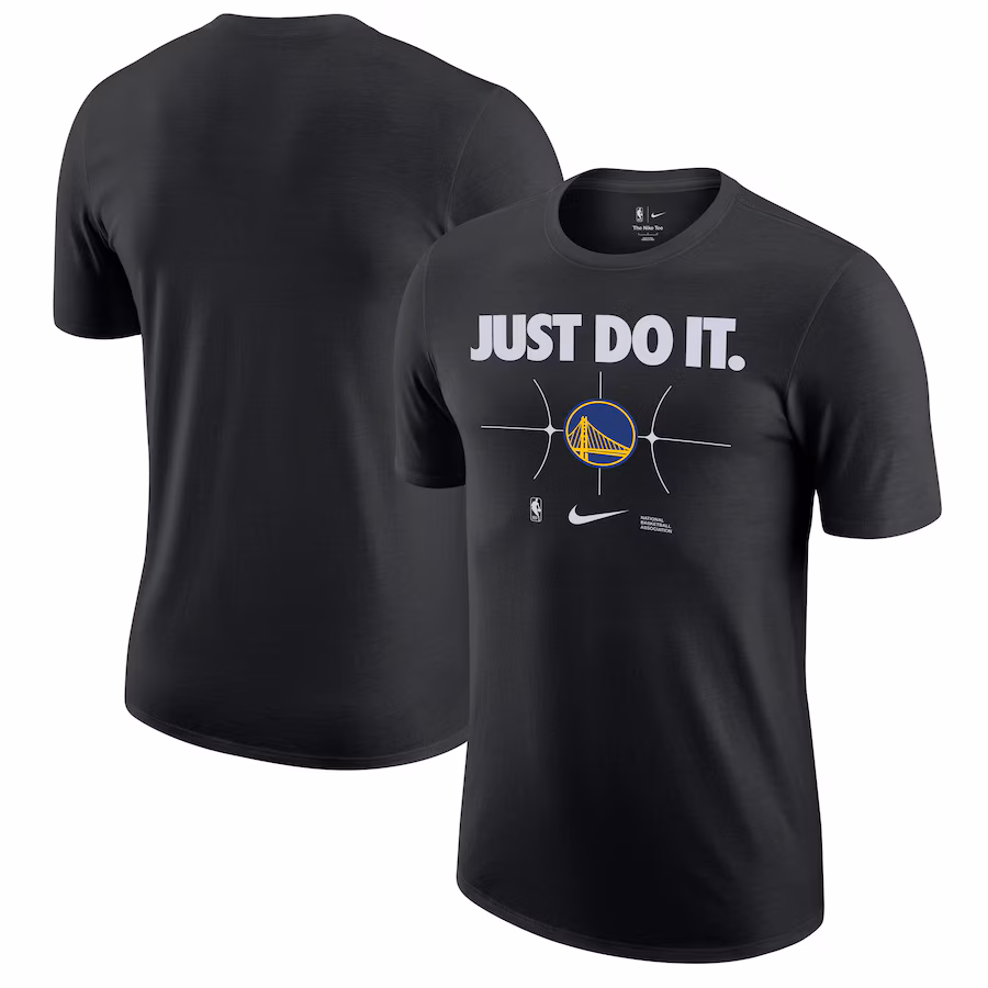 Men's Golden State Warriors Nike Black Just Do It T-Shirt - Jersey