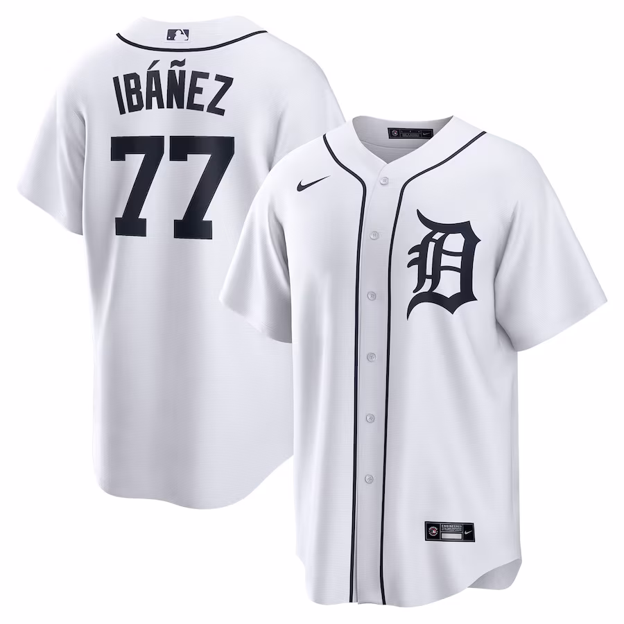 Men's Detroit Tigers Andy Ibáñez Nike White Home  Replica Player Jersey - Jersey