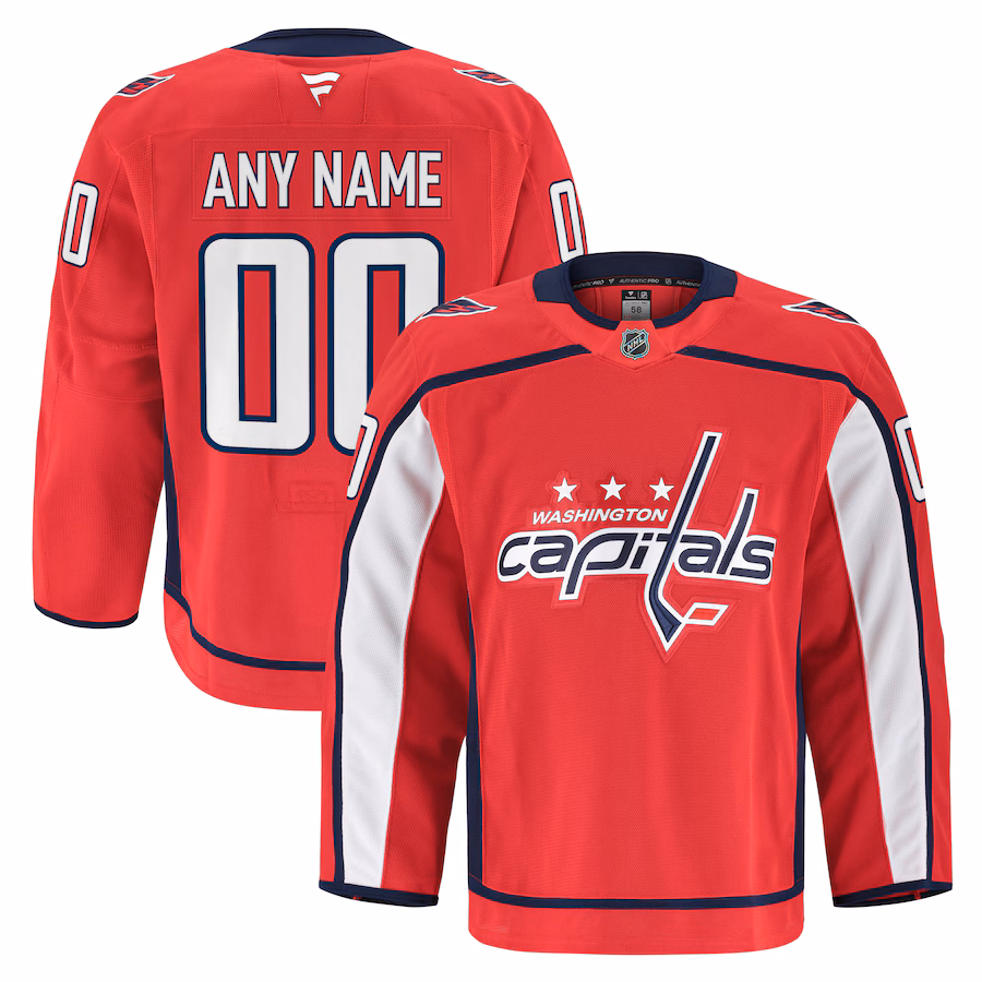 Men's Washington Capitals Fanatics Red Home Authentic Pro Custom Jersey - Jersey