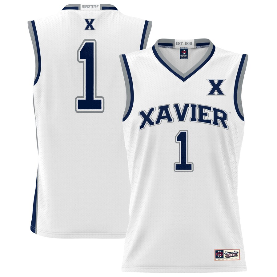 Youth GameDay Greats #1 White Xavier Musketeers Lightweight Basketball Jersey - Jersey