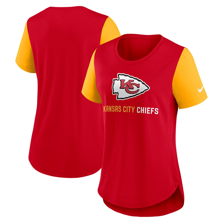 Women's Kansas City Chiefs Nike Red Terrace Swift Tri-Blend Performance T-Shirt - Jersey