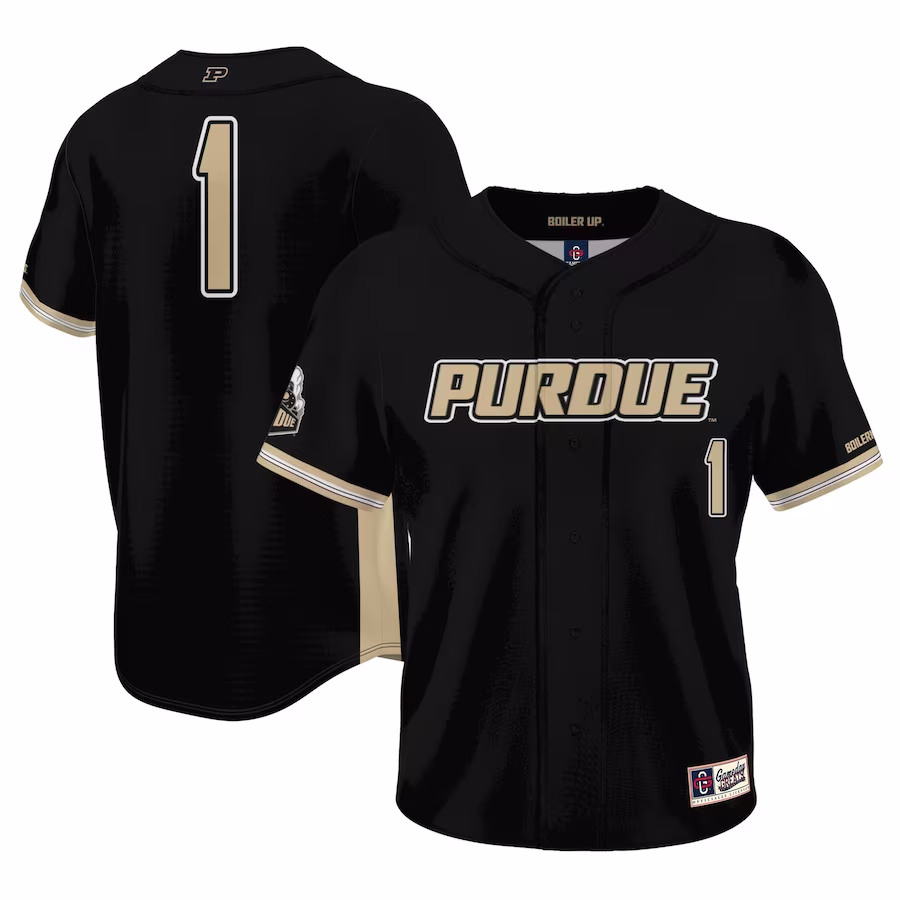 #1 Purdue Boilermakers GameDay Greats Youth Lightweight Baseball Jersey - Gold - Jersey