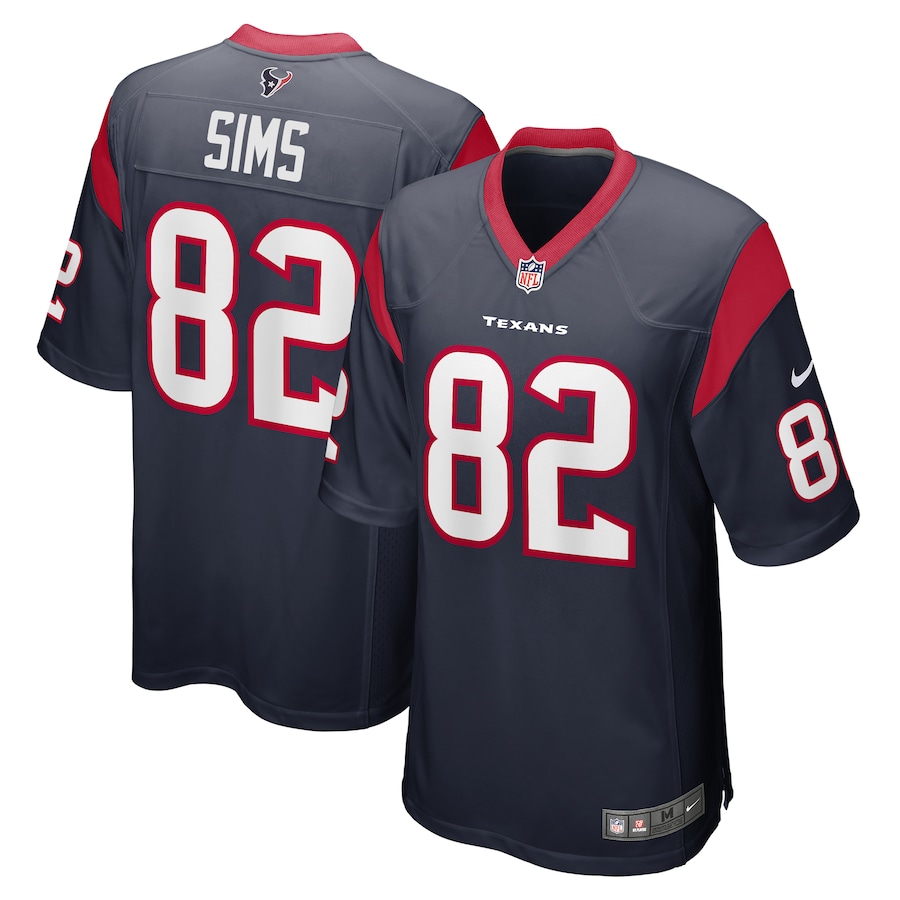 Men's Houston Texans Steven Sims Nike Navy Game Jersey - Jersey