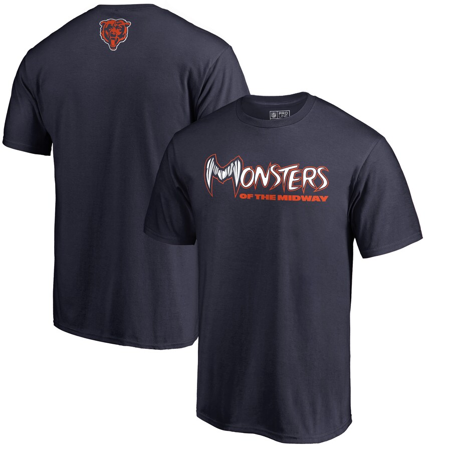 Men's Chicago Bears Navy Monsters T-Shirt - Jersey