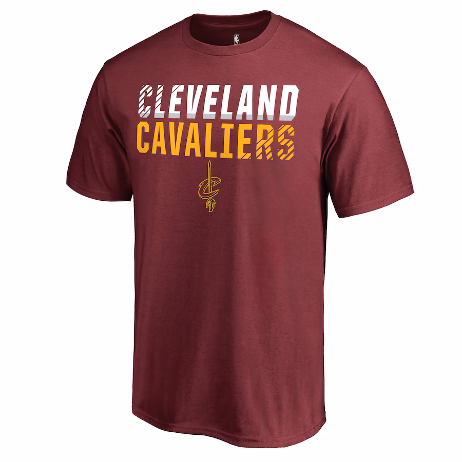 Men's Cleveland Cavaliers Wine Fade Out T-Shirt - Jersey