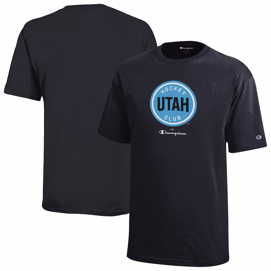 Youth Utah Hockey Club Champion Black Short Sleeve T-Shirt - Jersey