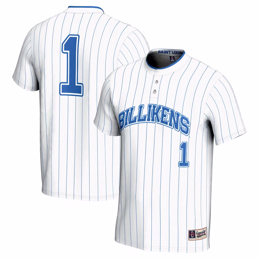 #1 Saint Louis Billikens GameDay Greats Youth Lightweight Softball Jersey - White - Jersey