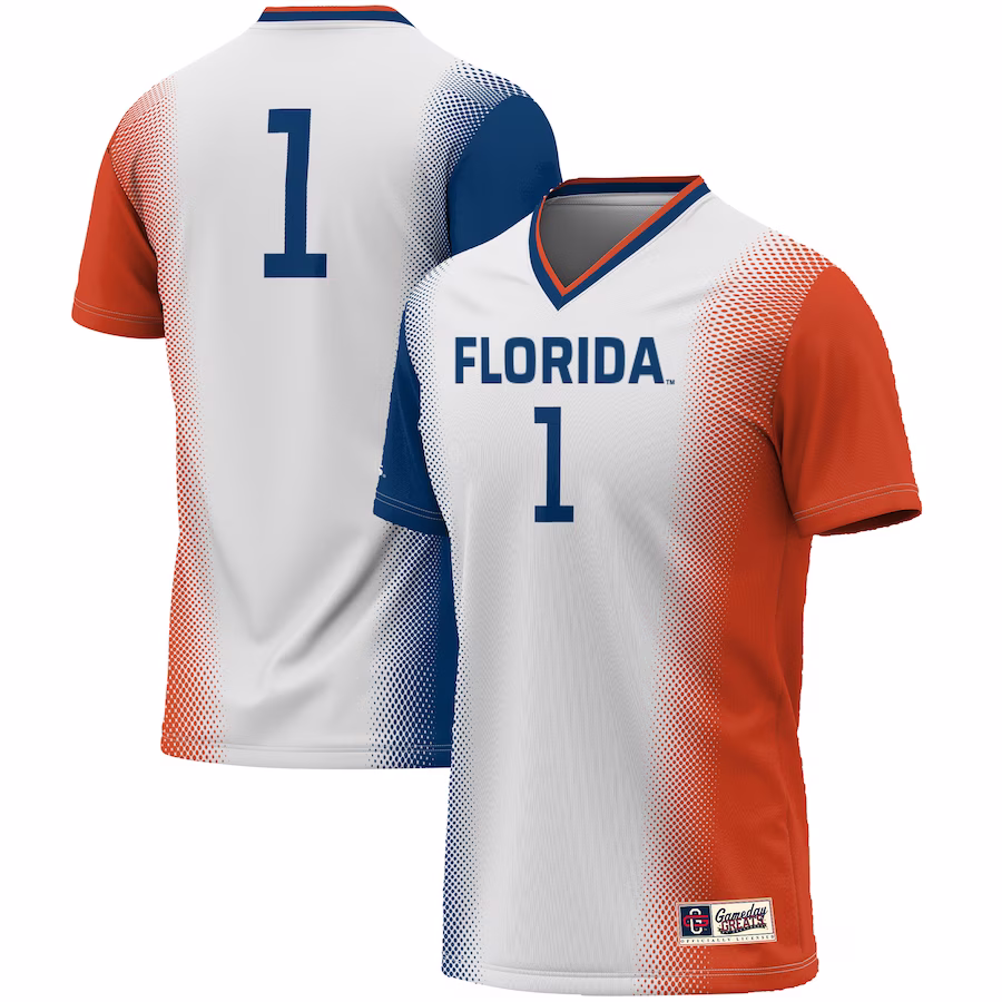 #1 Florida Gators GameDay Greats Unisex  Lightweight Women's Soccer Jersey - White - Jersey