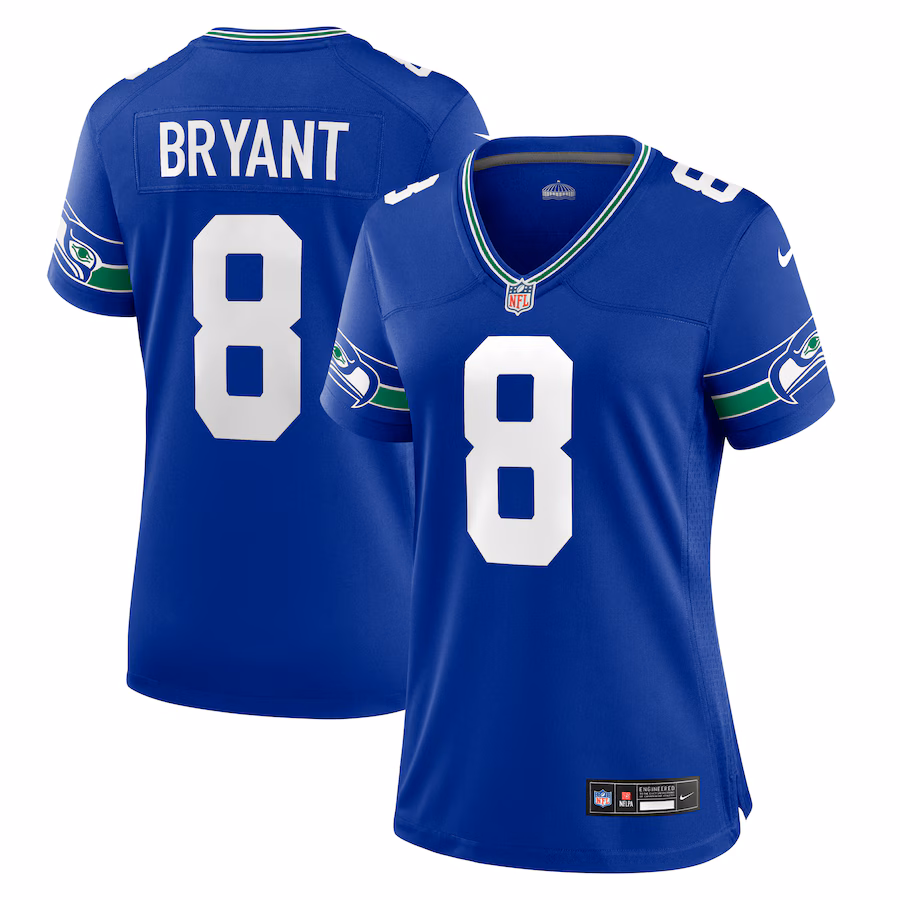 Women's Seattle Seahawks Coby Bryant Nike Royal Throwback Player Game Jersey - Jersey
