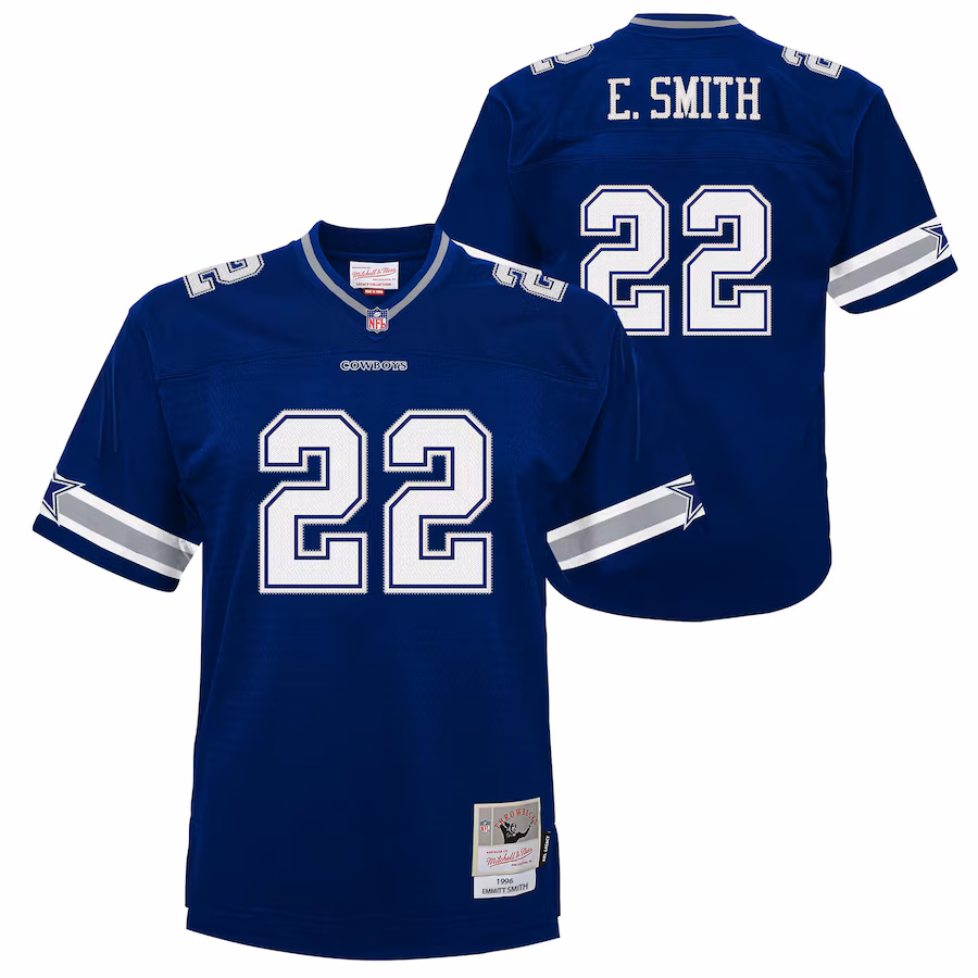 Youth Dallas Cowboys Emmitt Smith Mitchell & Ness Navy 1996 Legacy Jersey - Jersey