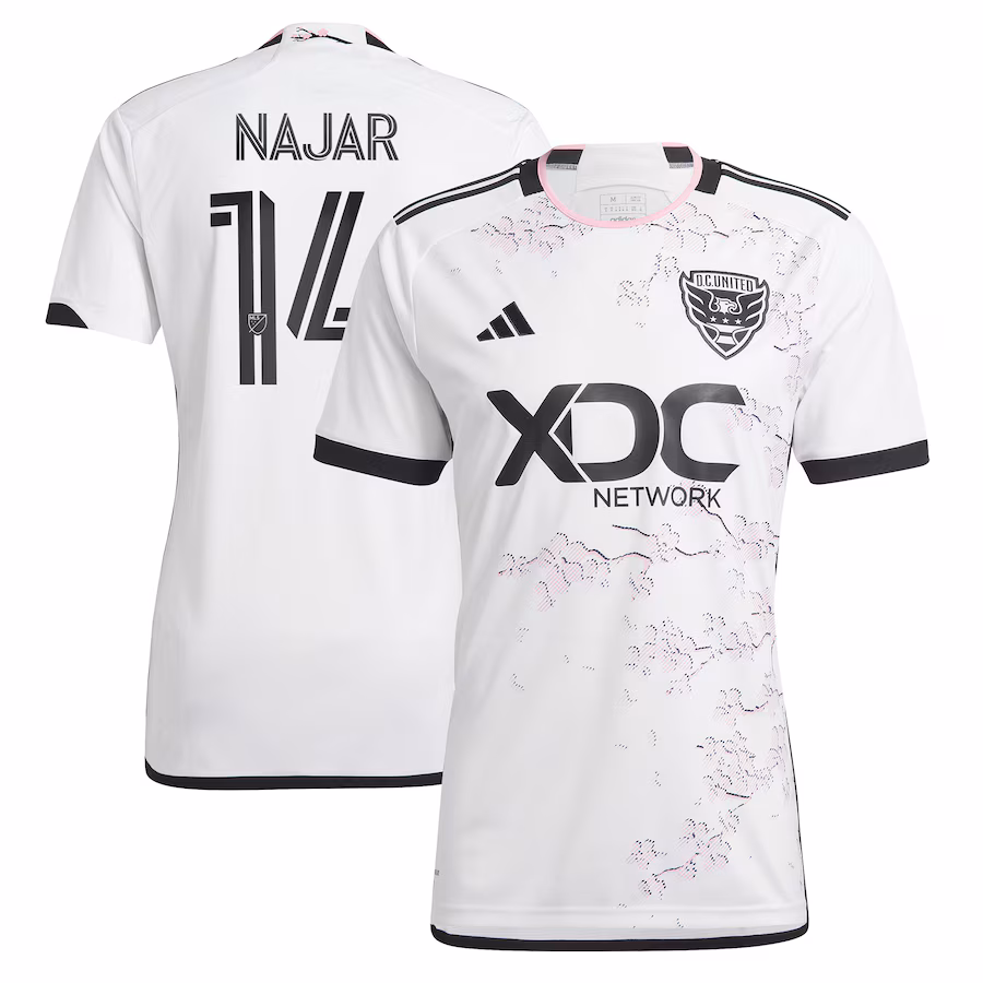 Men's D.C. United Andy Najar adidas White 2023 The Cherry Blossom Kit Replica Player Jersey - Jersey