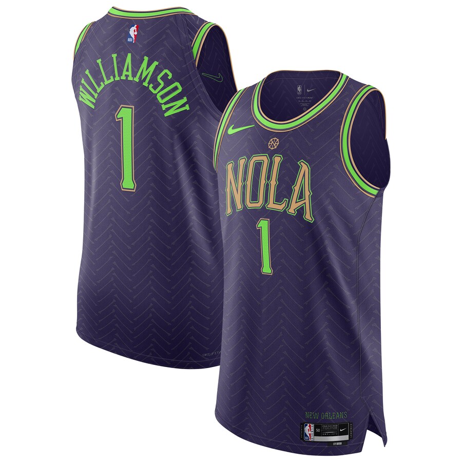 Men's New Orleans Pelicans Zion Williamson Nike Purple 2024/25 Authentic Player Jersey - City Edition - Jersey