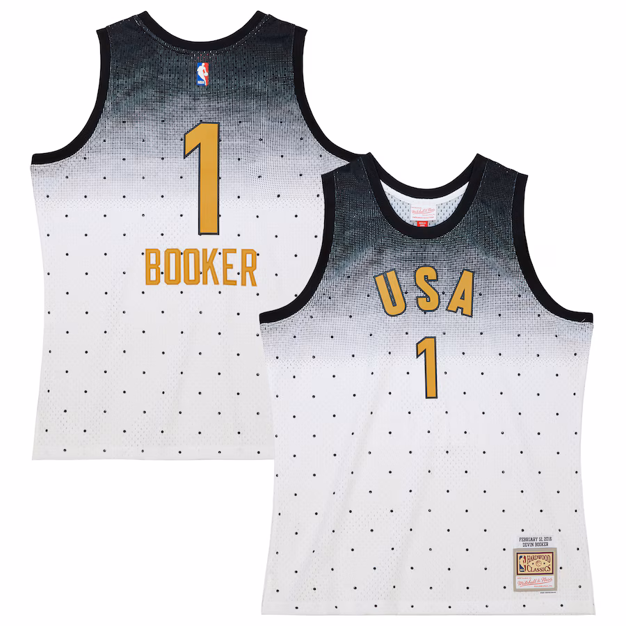 Men's 2016 NBA Rising Stars Challenge Devin Booker Mitchell & Ness White Hardwood Classics Swingman Jersey - Jersey