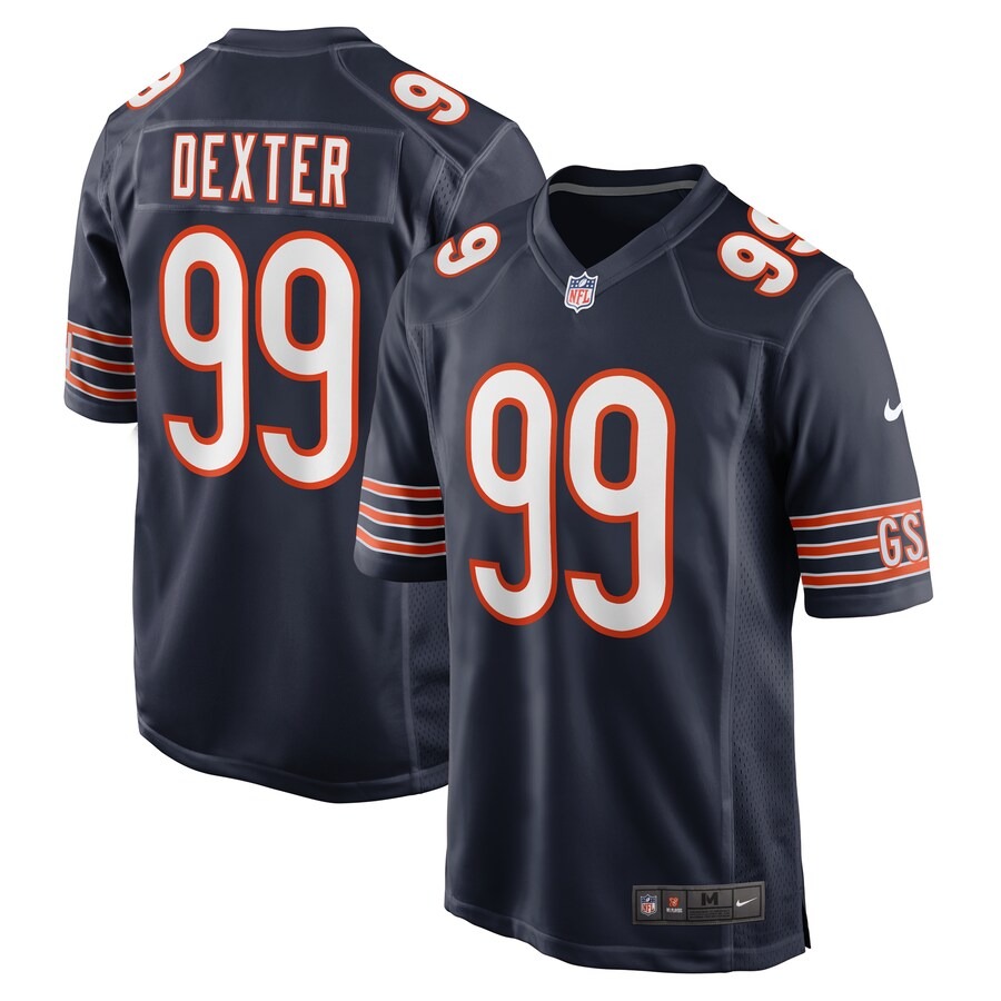 Men's Chicago Bears Gervon Dexter Sr Nike  Navy Team Game Jersey - Jersey