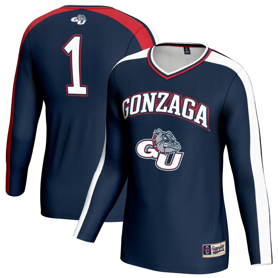 Unisex GameDay Greats Navy Gonzaga Bulldogs #1 Lightweight Volleyball Fashion Jersey - Jersey