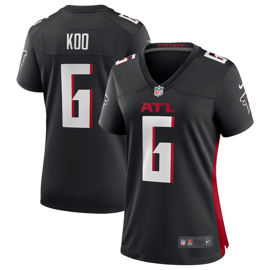 Women's Atlanta Falcons Younghoe Koo Nike Black Team Game Jersey - Jersey