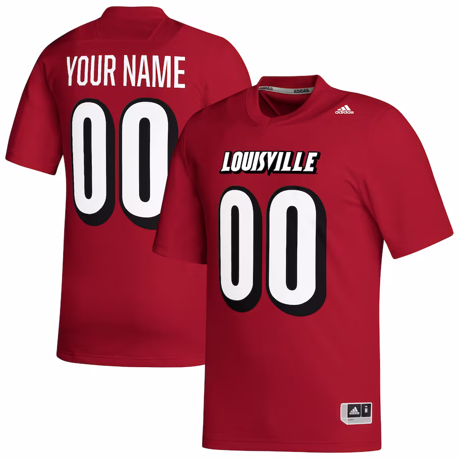 Louisville Cardinals adidas Custom Football Jersey - Red - Jersey