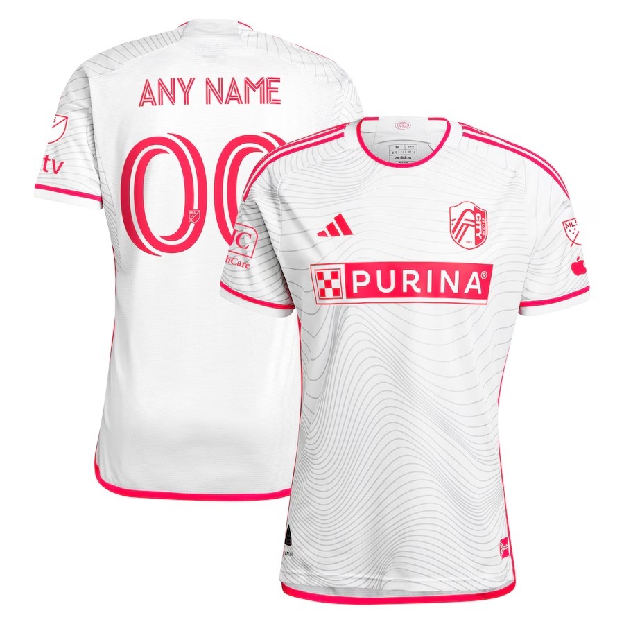 Men's St. Louis City SC  adidas White 2024 The Confluence Kit Authentic Custom Jersey - Jersey