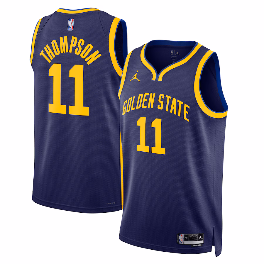 Unisex Golden State Warriors Klay Thompson Jordan Brand Navy Swingman Jersey - Statement Edition - Jersey