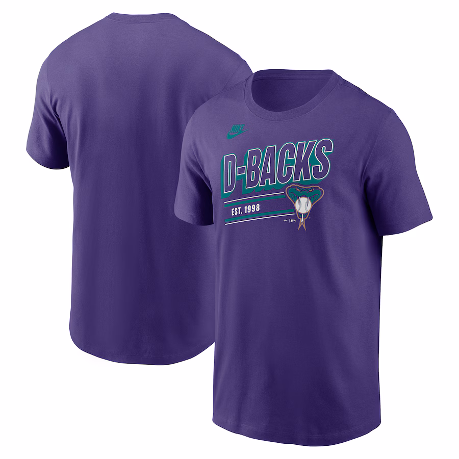 Men's Arizona Diamondbacks Nike Purple Cooperstown Collection Retro T-Shirt - Jersey