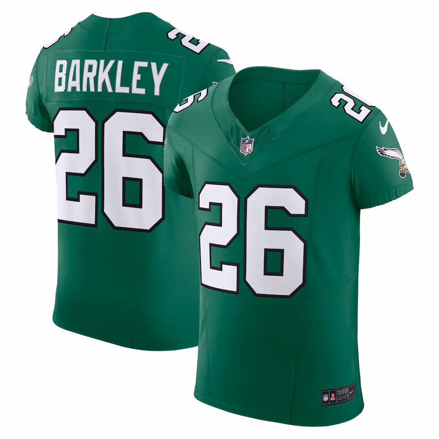 Men's Philadelphia Eagles Saquon Barkley Nike Kelly Green Alternate Vapor F.U.S.E. Elite Jersey - Jersey