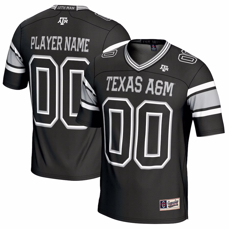 Texas A&M Aggies GameDay Greats NIL Pick-A-Player Football Jersey - Black - Jersey