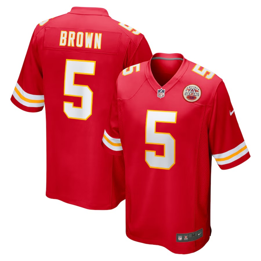 Men's Kansas City Chiefs Marquise Brown Nike Red Game Jersey - Jersey