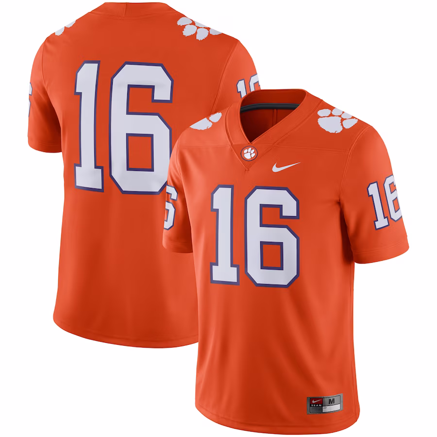 #16 Clemson Tigers Nike Game Jersey - Orange - Jersey
