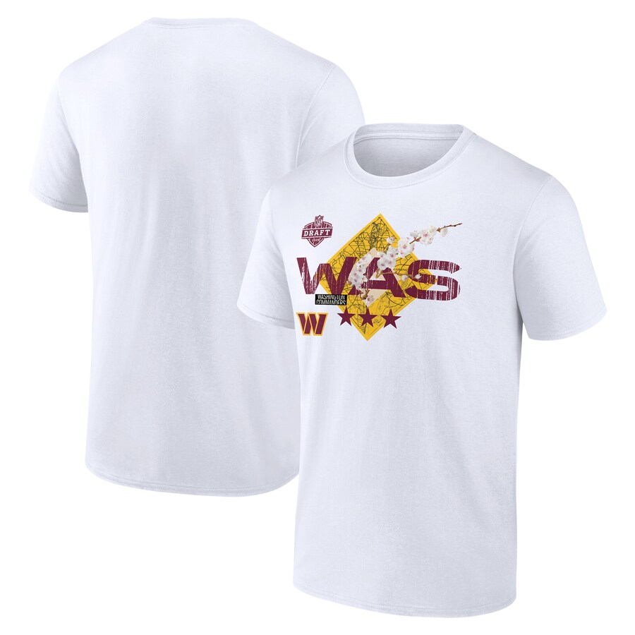 Men's Washington Commanders White 2025 NFL Draft T-Shirt - Jersey