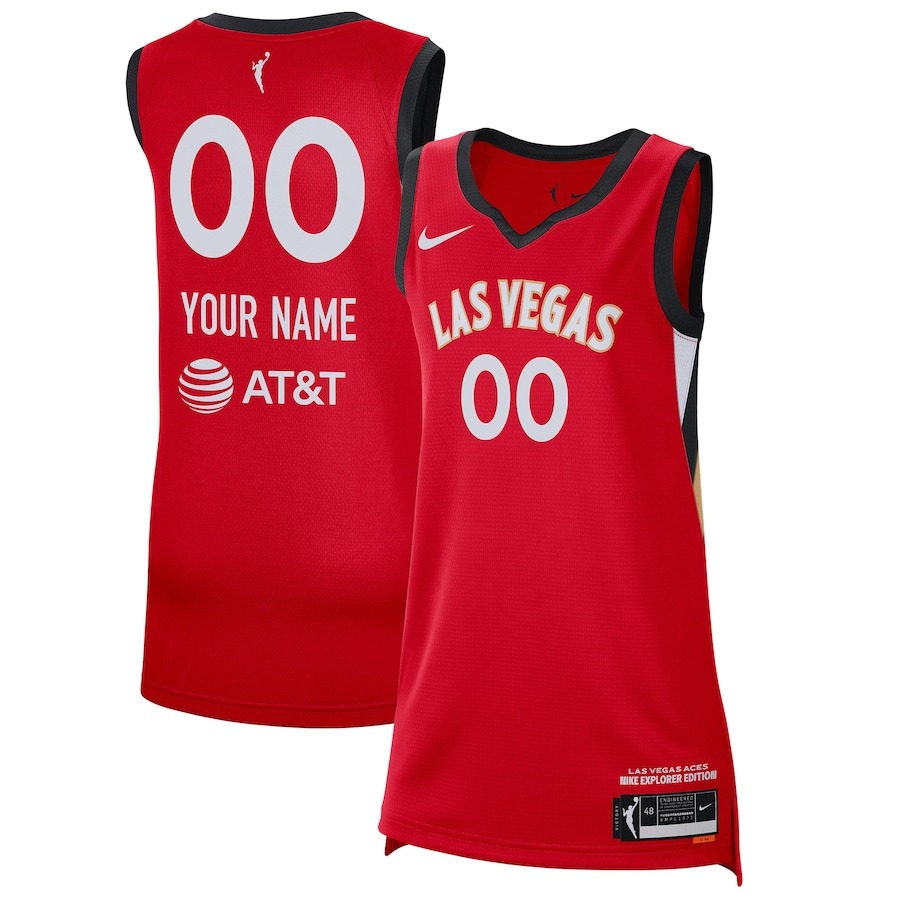 Unisex Las Vegas Aces Nike Red 2021 Explorer Edition Victory Custom Jersey - Jersey