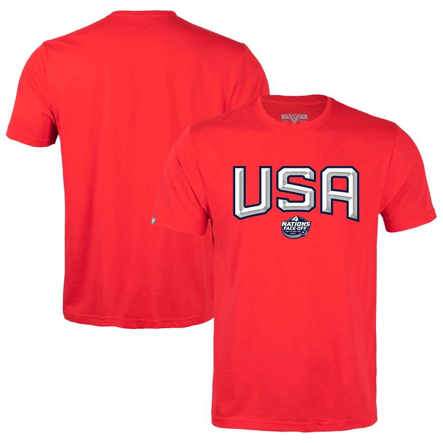 Men's USA Levelwear Red 2025 4 Nations Face-Off Richmond T-Shirt - Jersey