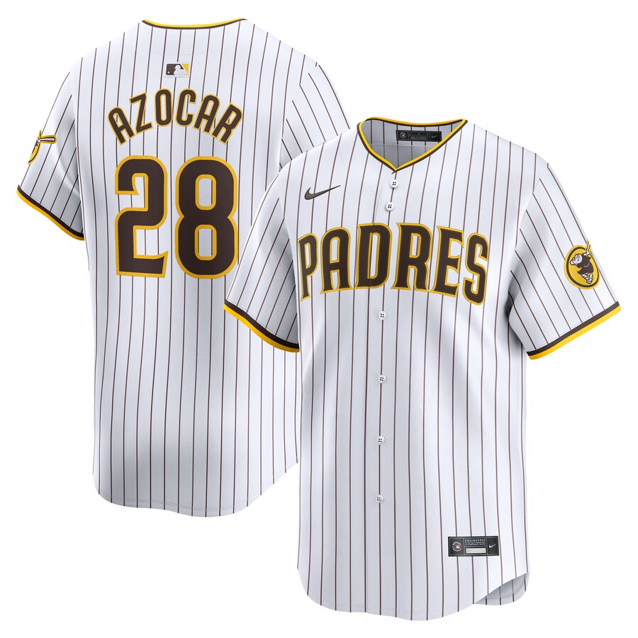 Men's San Diego Padres Jose Azocar Nike White Home Limited Player Jersey - Jersey