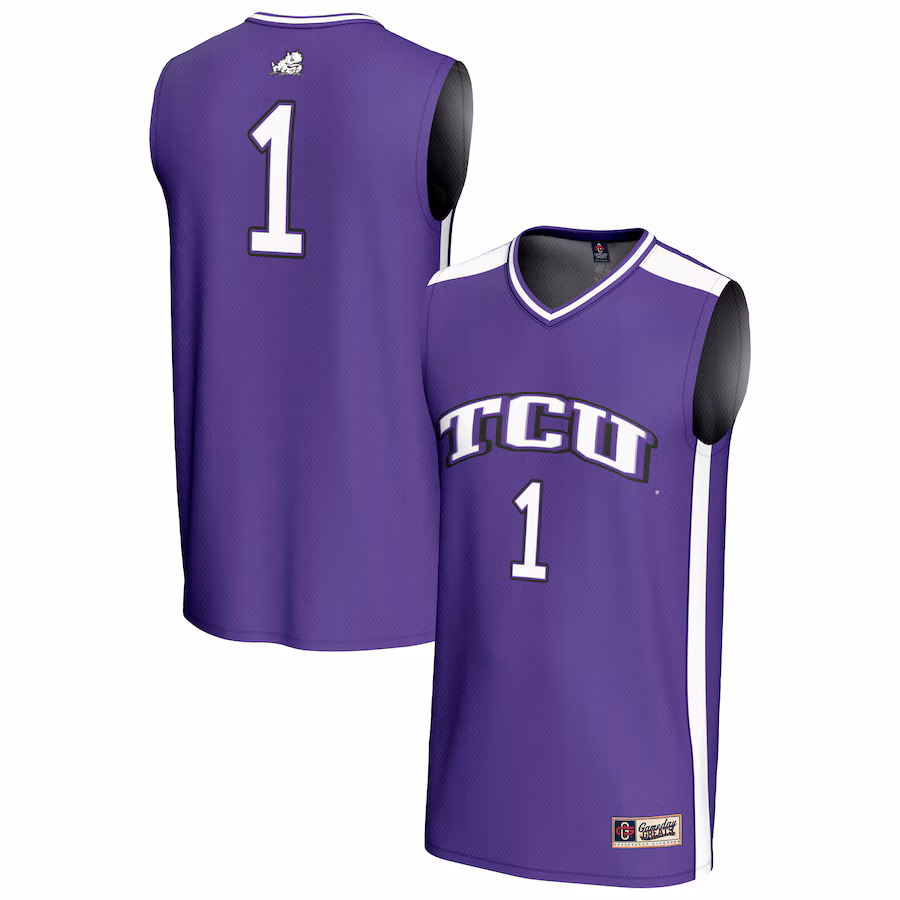 Youth GameDay Greats #1 Purple TCU Horned Frogs Lightweight Collegiate Basketball Fashion Jersey - Jersey