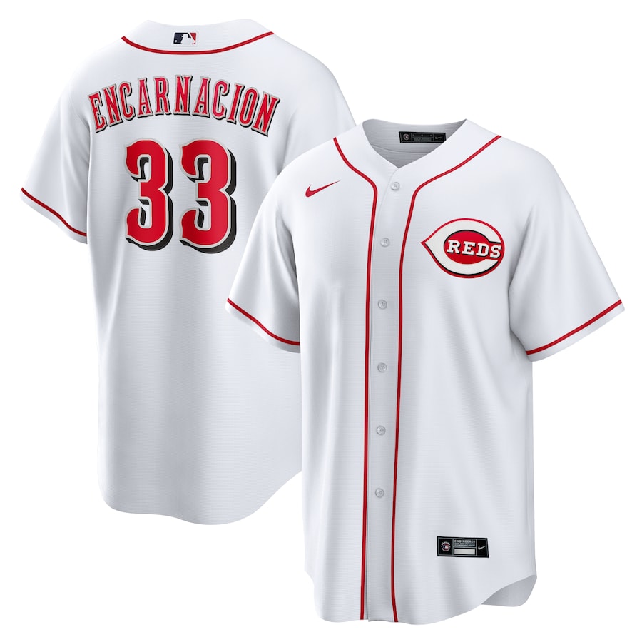 Men's Cincinnati Reds Christian Encarnacion-Strand Nike White Home Replica Jersey - Jersey