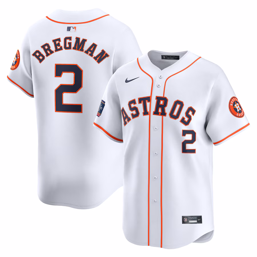 Men's Houston Astros Alex Bregman Nike White 2024 MLB World Tour Mexico City Series Home Limited Player Jersey - Jersey