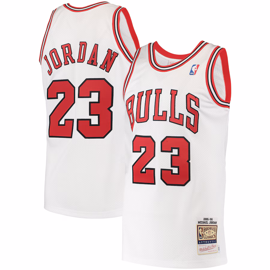 Men's Chicago Bulls Michael Jordan Mitchell & Ness White 1995 Hardwood Classics Authentic Jersey - Jersey
