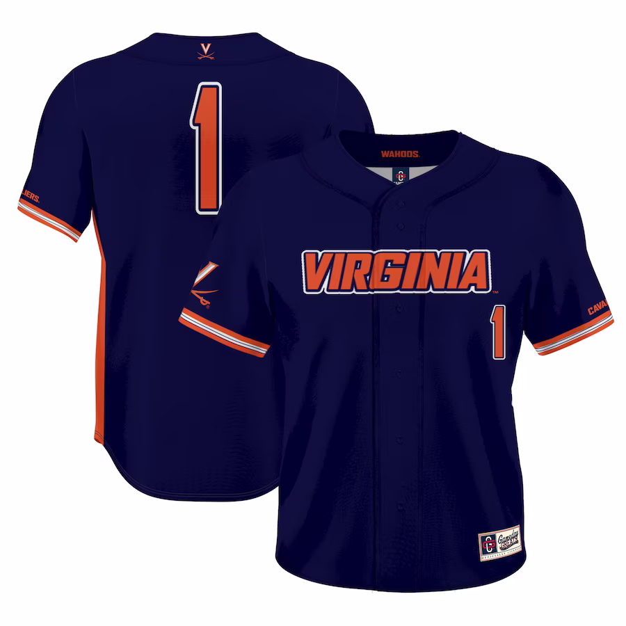 #1 Virginia Cavaliers GameDay Greats Youth Lightweight Baseball Jersey - Navy - Jersey