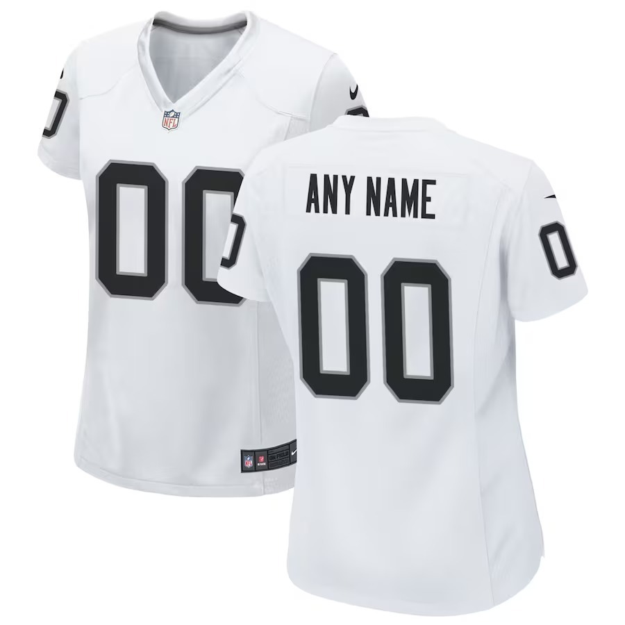 Women's Nike White Las Vegas Raiders Custom Game Jersey - Jersey
