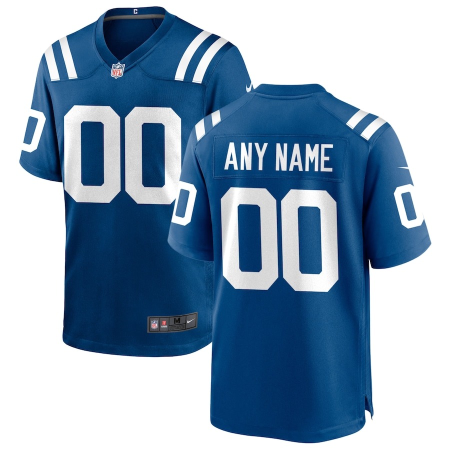 Men's Nike Indianapolis Colts Royal Custom Game Jersey - Jersey