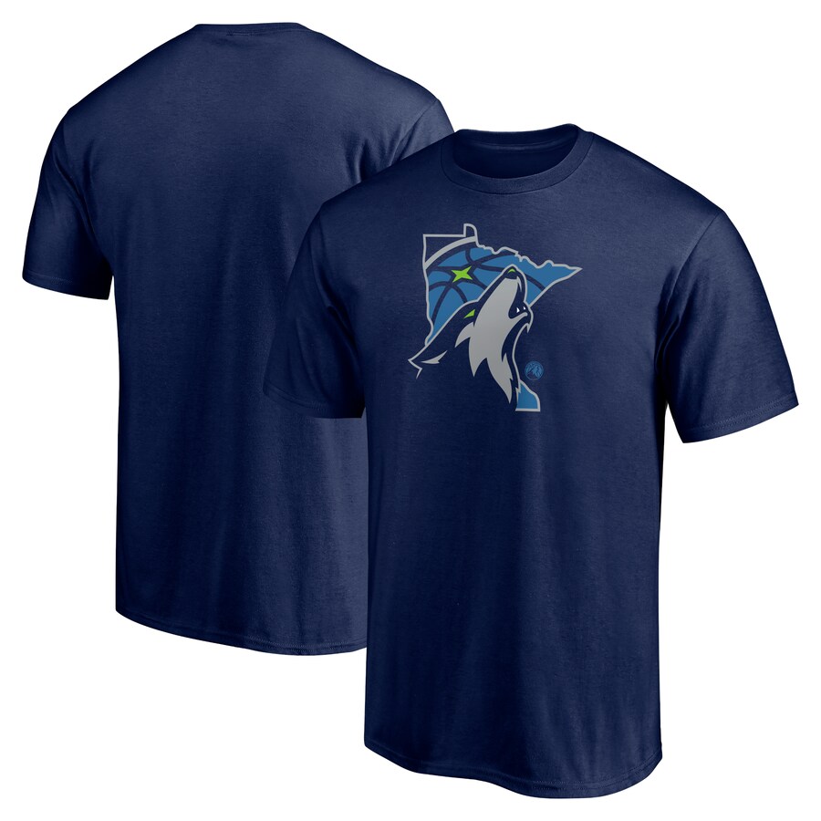 Men's Minnesota Timberwolves Navy Push Ahead T-Shirt - Jersey